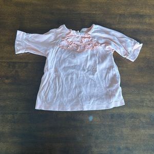 Peach 3/4 sleeve top girls sz 24 mo